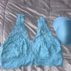 —XL Blue Aerie Bralette with Removable Pads